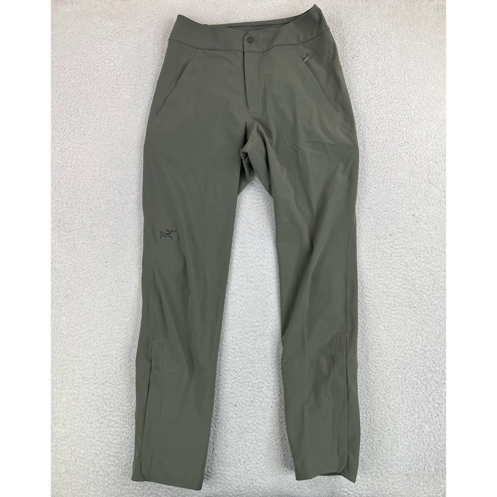 Arc'teryx Theriss High-Rise Snow Pants Womens 10 Green GORE-TEX RECCO Ski